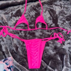 SHEIN neon pink bikini